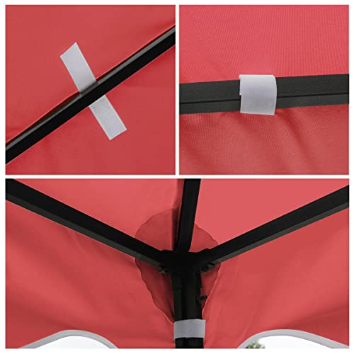 Loodro 10'X10' Canopy Replacement Cover Gazebos & Pergolas Pop Up Tent Shelter Sunshade Waterproof Roof Top Polyester Single/Double Tiered With Air Vent #TOP2