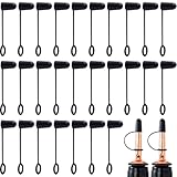 PAGOW 30pcs Liquor Bottle Covers with Loop, Oil Bottle Toppers for Liquor, Rubber Bottle Caps, Pour Dispenser Spout Dust Covers for Liquor, Liquid, Wine Clubs, Bars