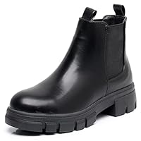 Apakowa Girls Chelsea Boots Slip On Ankle Booties (Little Kid/Big Kid)