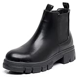 Apakowa Girls Chelsea Boots Slip On Ankle Booties (Little Kid/Big Kid)