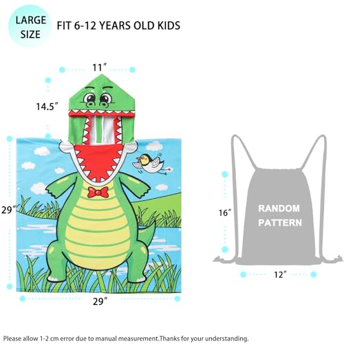 Image of NovForth Kids Beach Towel for Boys Girls, Shell Mermaid Hooded Bath Towel Wrap, Toddler Pool Towel with Hood
