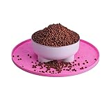 Silicone pet Food mat, Dog Food and Water mat, Raised Edge Rubber mat for Dog Bowls, Prevents Food and Water from staining Floors, Suitable for Small and Medium Pets，10.6''