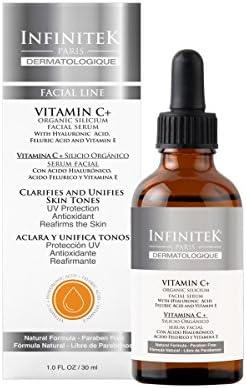 Infinitek Feluric & Hyaluronic Acid + Vitamin C and E Moisturizing Face Serum Oil with Absorbic Acid | Anti Aging Treatment Professional Grade 30 g