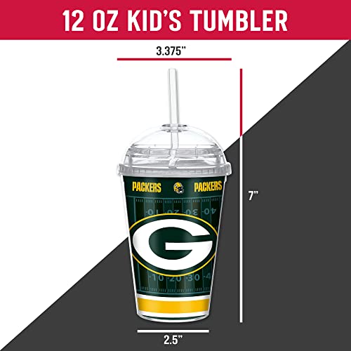 Image of Rico Industries NFL Football Rookie of The Year 12oz Acrylic Tumbler, Youth Tumbler with Swirly Straw