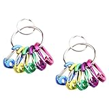 GRIRIW Hebillas en Forma de D Pequeñas de Acero Comprimido, 2 Piezas Mosquetones Portátiles para Transportar Botellas y Llaveros, Accesorio Multifuncional para Senderismo y Camping