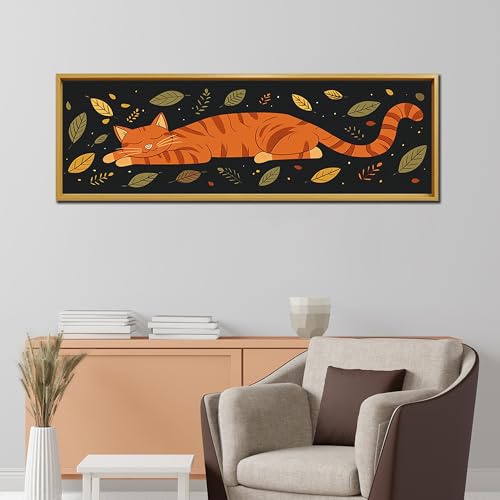 Illustration de chat mignon sur toile cadeau idéal pour amoureux des animaux