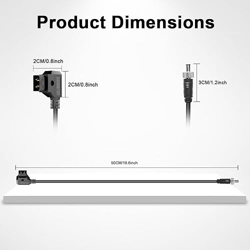 Miniatura 4 de Alvin's Cables Cable de alimentación de enchufe CC a D para dispositivos de video PIX-E7 7 pantalla táctil Hollyland Mars 400s
