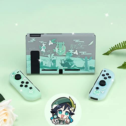 ENFILY Cute Genshin Impact Venti Case Compatible with Nintendo Switch, Dockable Case Cover, Ergonomi