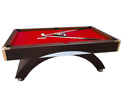 Billardtisch 8 ft Billard Billard-Spiel Messung 220 x 110 cm Neue rot Caesar Verpackt verfügbar rot – Bild 3