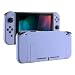 eXtremeRate Soft Touch Grip Back Plate for Nintendo Switch Console, NS Joycon Handheld Controller Housing with Full Set Buttons, DIY Replacement Shell for Nintendo Switch - Light Violet
