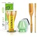 TEANAGOO MA-01 Japanese Matcha Ceremony Accessory, Matcha Whisk (Chasen), Traditional Scoop (Chashaku), Tea Spoon, Whisk Holder, The Perfect Set to Prepare a Traditional Cup of Matcha.