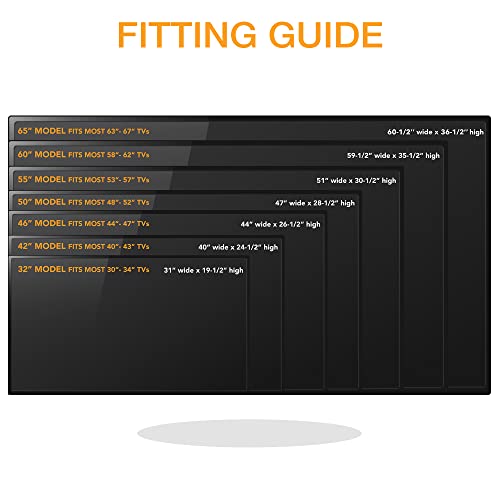 Mount Factory Outdoor Tv Cover - 42" Model For 40" - 43" Flat Screens - Slim Fit - Weatherproof Weather Dust Resistant Television Protector - Tan #TOP4