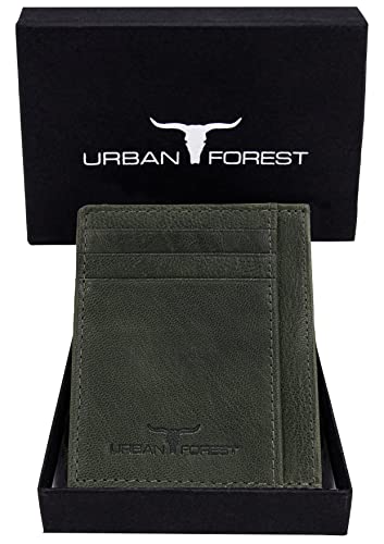 URBAN FOREST Green Chris Leather Card Holder for Men 2 41BupnjpDgL