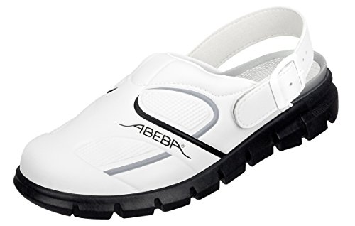 Abeba Berufsschuh-Clog Abeba Clog 7335 - Dynamic Mikrofaser, weiß/schwarz zertifiziert, 37 EU