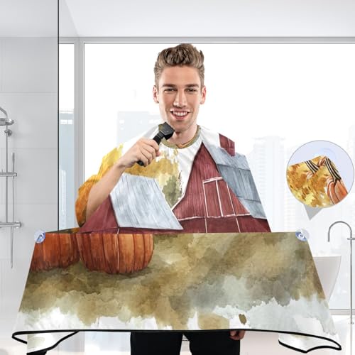 Capa impermeable profesional para corte de cabello Pumpkin Field con cierre ajustable de broche para estilismo y peluquería miniatura 6