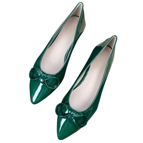 Stunner Ballet Flats for Women Comfortable Pointed Toe Bowknot Flats Fashion Dress Shoes for Casual Work Office Party