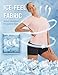 baleaf Ice Cooling Athletic Shirts for Women UPF 50+ Workout Tops Running Short Sleeve for Women Tennis Breathable Quick Dry Moisture Wicking Stretch Loose Fit Gym Light Pink L