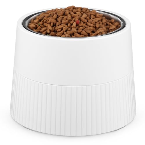 TOYZFRIENDY ペット用高脚フードボウル 調節可能高さ 取り外し可能二重構造 設計 食べこぼし防止 犬猫対応 餌入れスリッシュデザイン