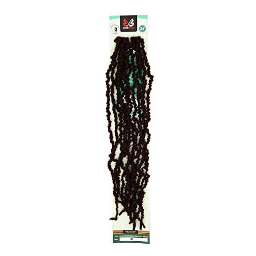 Bobbi Boss Butterfly Locs Pre-Loop Crochet Braid NU LOCS DISTRESSED STYLE BUTTERFLY LOCS 24" (6-Pack, T1B/BUG)