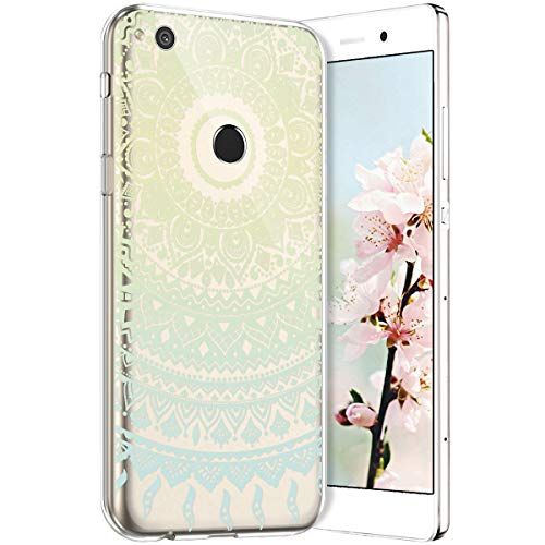 Robinsoni Case Compatible with Huawei P8 Lite 2017 Cover Transparent Huawei P8 Lite 2017 Case Silicone TPU Soft Case Clear Rubber Cover Ultra Soft Crystal Flexible Case Ultra Thin Buhhda Flower Cover