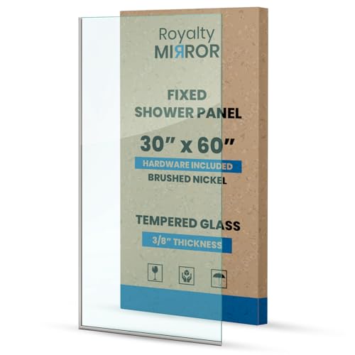 Royalty Fixed Shower Screen - 30" x 60" Frameless 3/8"
