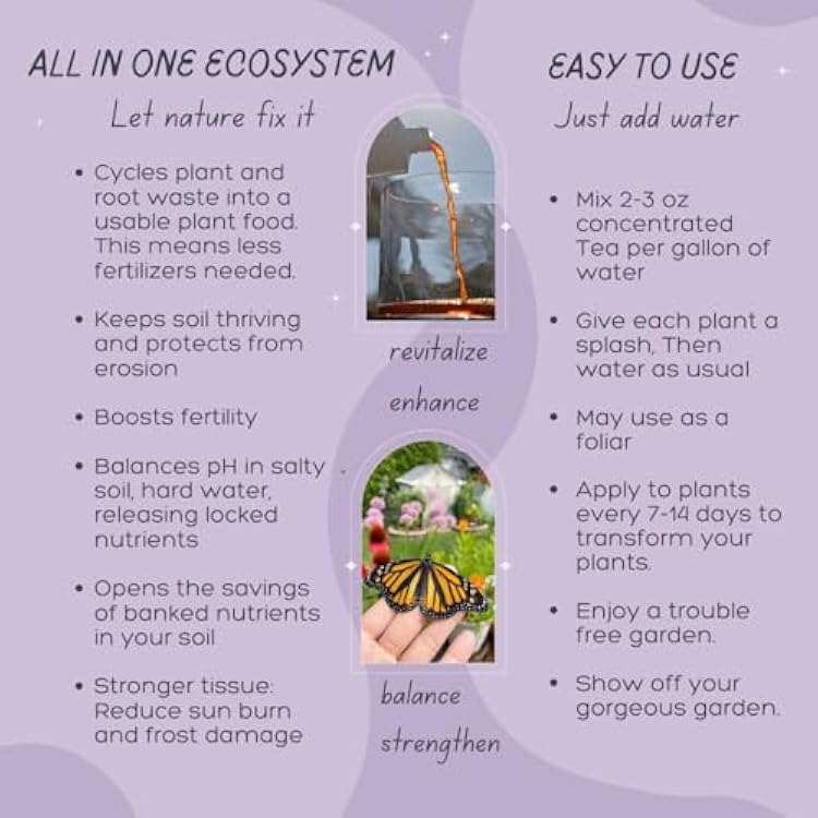 Worm Tea for Gardening and Composting - Set of 2 Quarts - Organic Earthworm Soil Enhancer - Vermicompost with Kelp - Increase Yields, Boost Growth - Vegetables, Flowers, Fruit and Trees - VermisTerra
