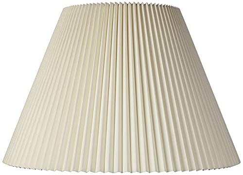 Empire - Pantalla de lámpara plisada grande de 27,3 cm superior x 55,8 cm inferior x 39,4 cm de alto, araña con arpa de repuesto y accesorio de remate Springcrest