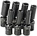 SK Hand Tools 33329 7-Piece 3/8-Inch Drive 6 Point Deep Swivel Fractional Impact Socket Set