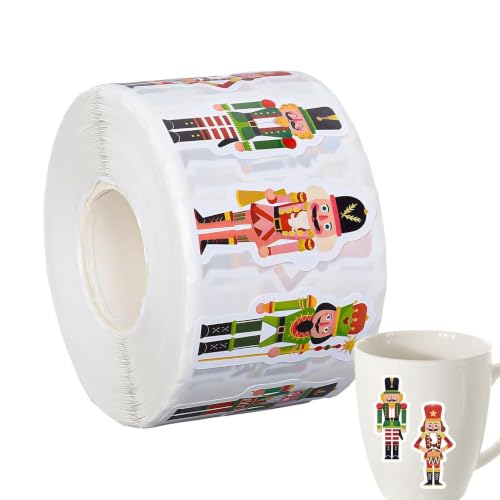 Nutcracker Window Decals - 500-piece Self-Adhesive Cartoon Home Decor | Christmas Nutcracker Window Stickers for Car Computer Sc