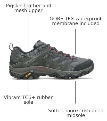 Merrell Herren Moab 3 GTX Wanderschuh, Beluga, 10