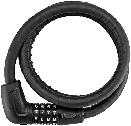 ABUS Unisex dla dorosłych 6615C/120/15 BK SCLL Steel-O-Flex, 0, 120 cm