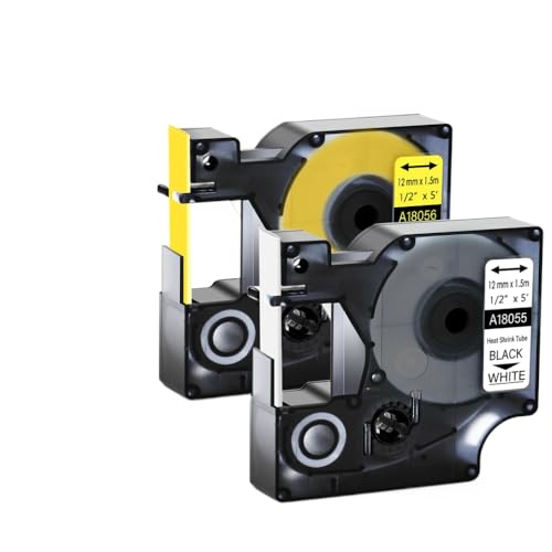 2PCS 12mm�M���k�`���[�u�e�[�v18053 18054 18055 18056 18057 18058���x�����[�J�[4200 5200����ѓ��l�̃��f���ƌ݊���(Black on white)