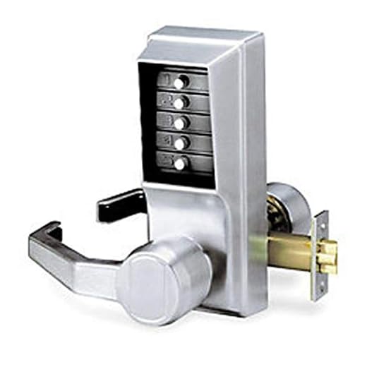 Simplex Kaba LL1011-26D-41 Cylindrical Push Button Lever Nko Lh Us26D, Satin Chrome