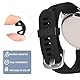 Mozeat Lens 6 Stück Uhrenarmband Schlaufe 24 mm Silikon Uhrenarmband Halter Schwarz Uhrenarmband Befestigungsringe Gummi Ersatz Uhrenarmband Keeper Unisex Uhrenarmband Zubehör