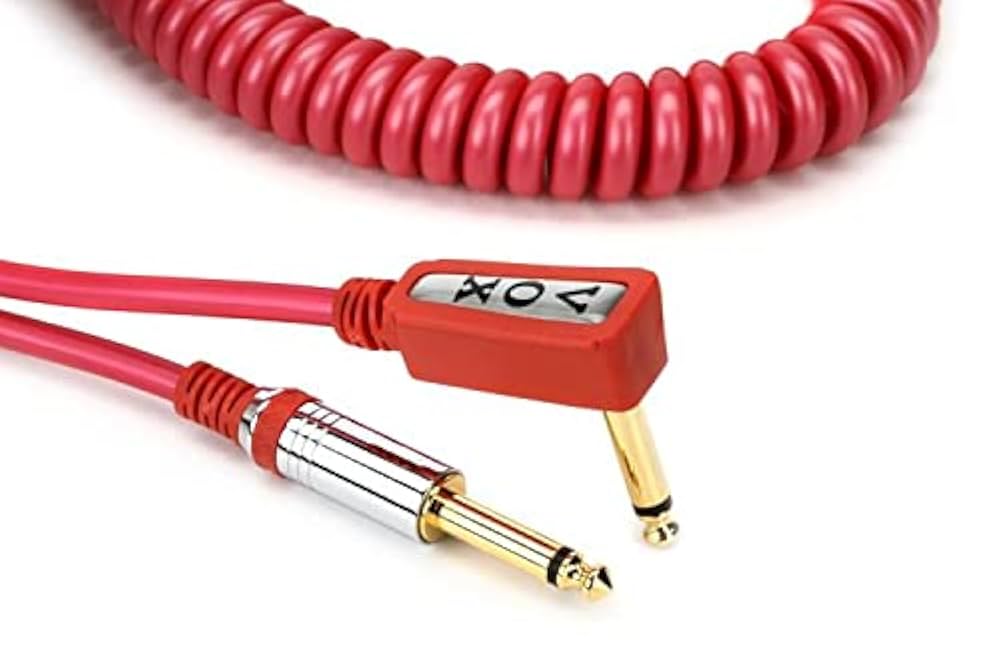 Amazon.com: Vox VCC090RD Vintage Coiled Guitar Cable - 29.5