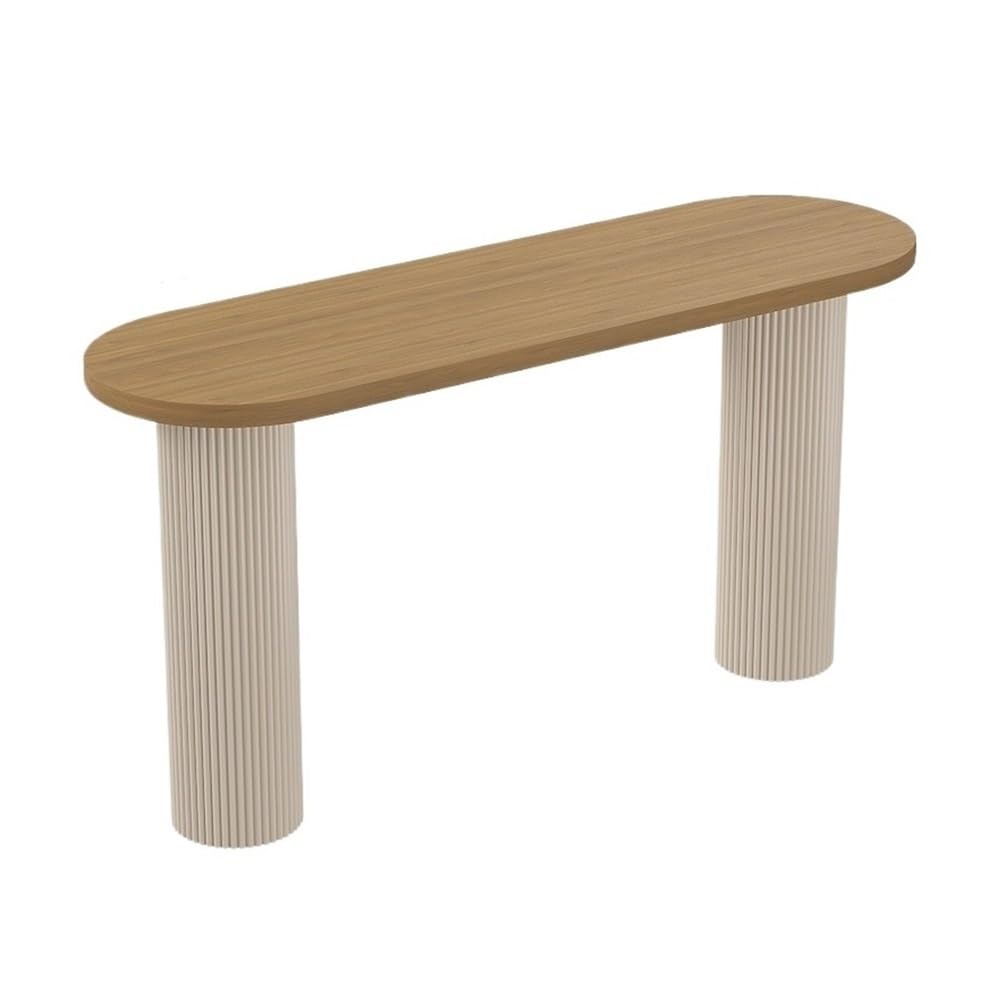Table de Bar Table de Bar en pin, Hauteur comptoir, for Cuisine, pub, Salle à Manger, avec Pieds Robustes(200 * 40 * 105cm)