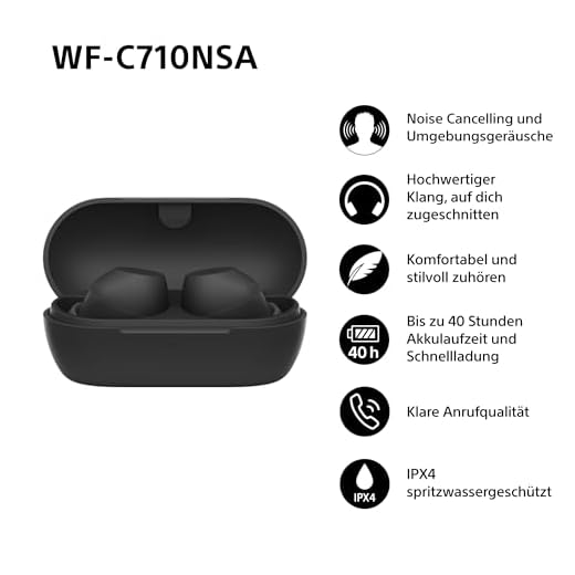 Sony WF-C710NSA Kabellose Noise Cancelling Ohrhörer