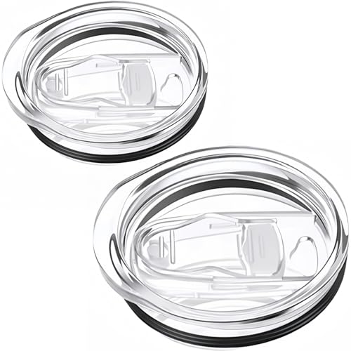 Sweetfamily 2 Replacement Lids for Stainless Steel Tumbler Travel Cup,3.7