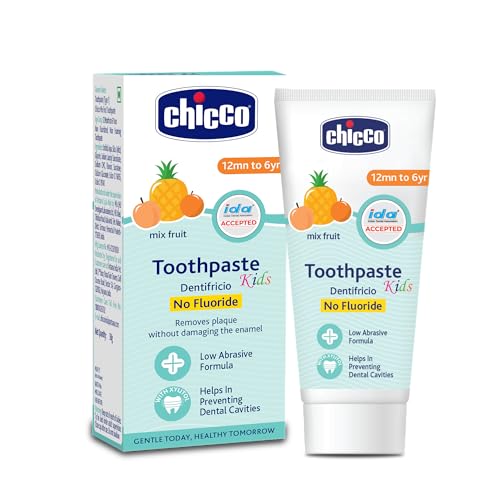 Chicco Toothpaste for Kids (1y-6y), Mix Fruit Flavour, 50g | Fluoride-Free | Removes Plaque, Helps Prevent Cavities (B0B82C7NX2) Amazon Price History, Amazon Price Tracker