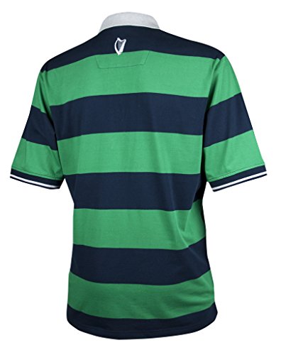 Croker Striped Harp Casual Golf Shirt,Green,Medium #TOP1