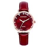 [Type]-Wtach Damen Quarzuhr & Strass Index Prisma Glas Zifferblatt Imitation G¨¹rtel Lady Quarzuhr