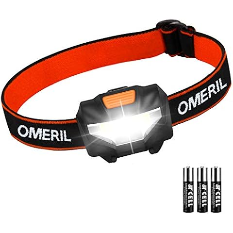 Detake LED Head Torch, Super Bright Lightweight LED Headlamp with 3 Lighting Modes, Battery Powered Waterproof LED Headlight for Camping, Running, Cycling, Fishing, Hiking, Reading, Outoor Sports Cover