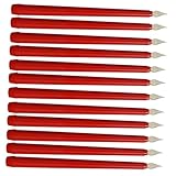 Housoutil Batteriebetriebene Flammenlose LED Stabkerzen Rot 12 Stück Elektrische Dekorative Kerzenlichter für Hochzeit Party und Weihnachtsdeko