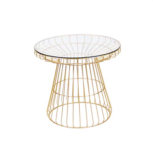 Round Coffee Table, Solid Metal Material, Transparent Glass Panel, Use Round Coffee Table, Solid Metal Material, Transparent Glass Panel, Use