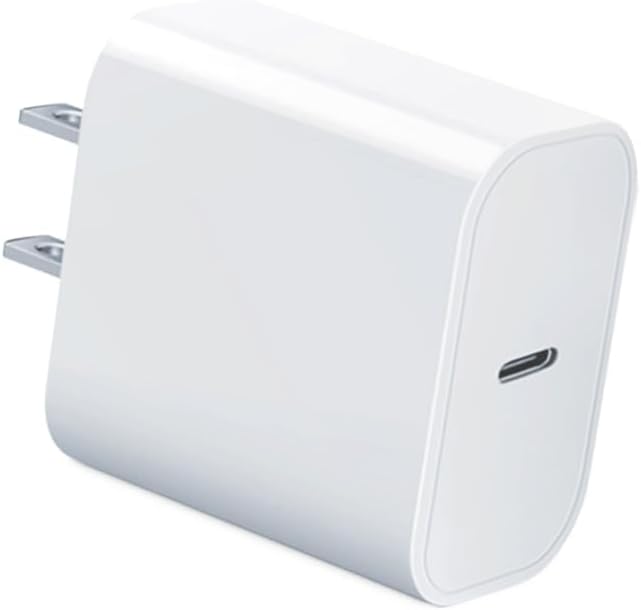 Fast USB-C Charger Block 20W for iPhone 17/iPad/Apple Watch iWatch/AirPods | Type-C PD Fast Charging Cube for iWatch Ultra/11/10/9/8/7/6/SE/iPhone 17/16/15, 20W Power Adapter Plug Brick Box White 1-Pack