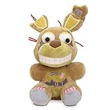  YUMSOU Juguetes De Peluche De FNAF Pesadilla, Oso De Freddy Foxy, Trampilla, Cinco Noches En Freddy\'S, Animales De Peluche Suaves, 25cm, Novedad (Tan Springtrap)