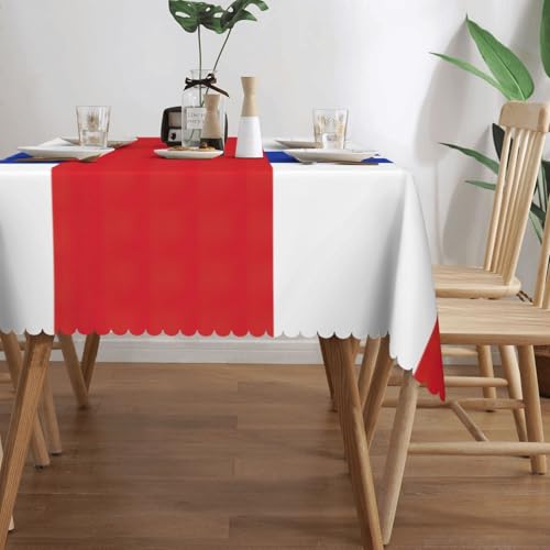 Nappe rectangulaire Chili en tissu lavable pour buffet et repas