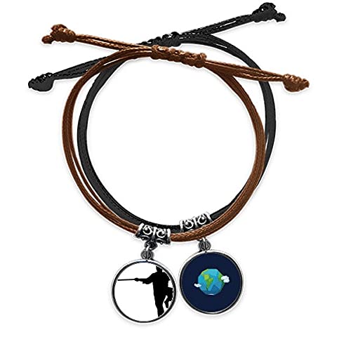 Pulsera Shaolin de artes marciales chinas: cadena de mano de cuero trenzado y cuerda