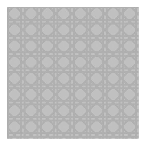 Superfresco Easy Rattan Geometric Grey/White Wallpaper - Paste the wall - Grey Wallpaper - Traditional Patterned Geometric Octagon Design - Feature or 4 wall Design - Cover for Small Cracks