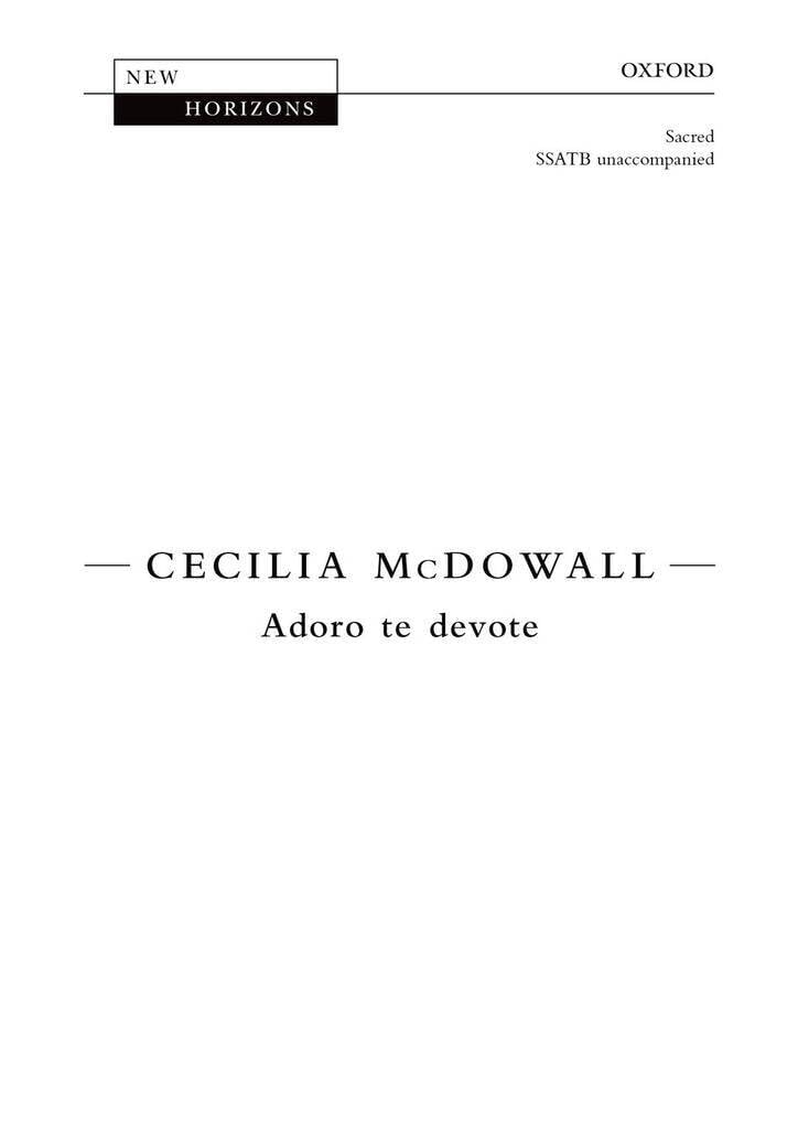 Adoro te devote: Vocal score (New Horizons)